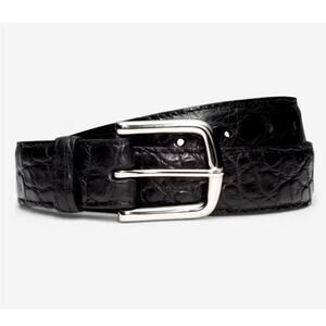 Tecovas Men's Midnight Black Alligator Belt II 34